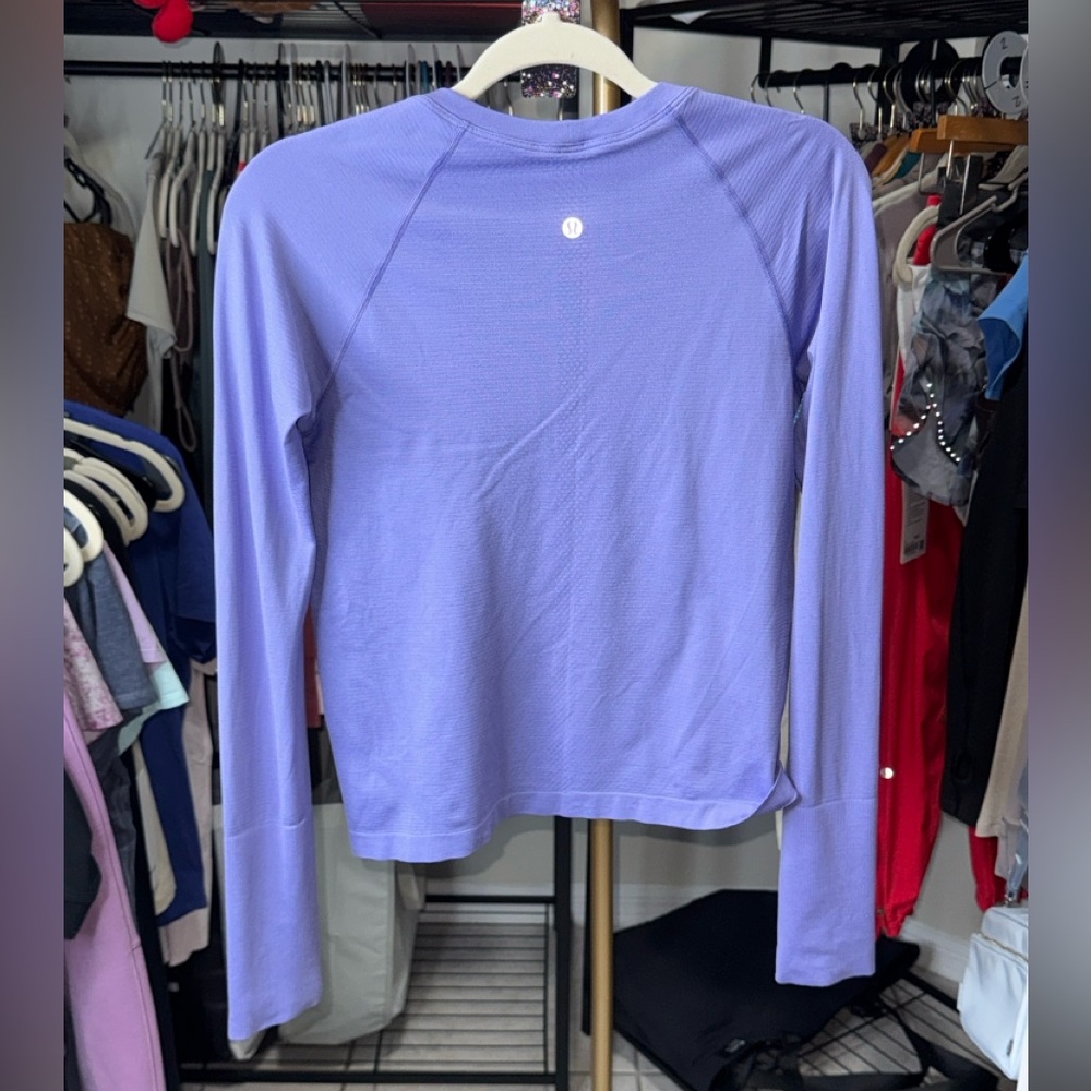 RARE 58. Lululemon Swiftly Tech LS Shirt 2.0 *Race Length in Dark Lavender - Picture 6 of 7